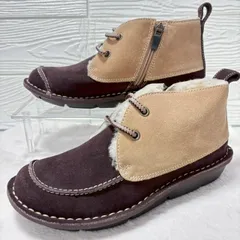 Regal Walker リーガルウォーカー スエード ボア ショートブーツ 22cm ムートン ベージュ ブラウン