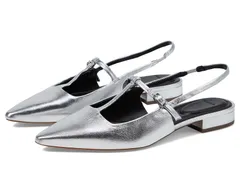 ヴィンス レディース シューズ サンダル Vince Iliana Slingbacks Silver Leather シルバーのサムネイル