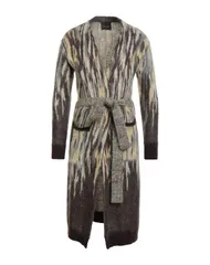 ロベルトコリーナ メンズ アウター カーディガン ROBERTO COLLINA カーディガン Dark Brown ブラウン