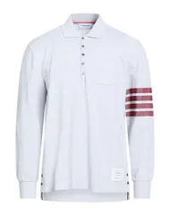 トムブラウン メンズ トップス ポロシャツ THOM BROWNE ポロシャツ Light Gray グレーのサムネイル