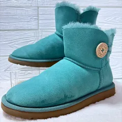 UGG アグ ベイリーボタン ミニ ムートンブーツ 3352 ベットルグリーン 23cm ショートブーツ
