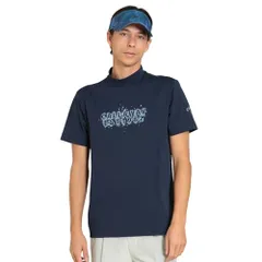 新品 [キャロウェイ] メンズ 半袖 モックネックシャツ (吸汗速乾性・UVカット) / ゴルフ インナー / C24134120 1120_ネイビー LL