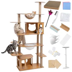 【送料込み・新品】キャットタワー 高さが3段階に調整できる (126/157/178cm) (Ver.3)