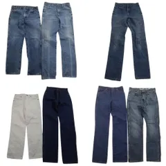 古着卸 まとめ売り Wrangler ラングラー デニムパンツ 7枚セット (メンズ 32 /31 /30 /29 /28 ) ホワイト フェード アメカジ 中古 NE1261