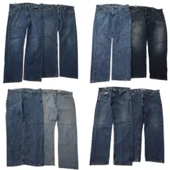 古着卸 まとめ売り リーバイス 505 デニム パンツ 8枚セット (メンズ 42 /40 ) フェード アメカジ ストレート ヒゲ 中古 古着 NE1289