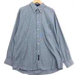 90年代 TOMMY HILFIGER トミーヒルフィガー チェック柄 ボタンダウンシャツ メンズ16 34-35 L相当 古着 90s ヴィンテージ ビンテージ 100%コットン グレンチェック ライトブルー ネイビー ホワイト【長袖シャツ】/MS22