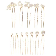 卒業式 成人式 対応 結婚式 普段使いにも 和装着物 おしゃれヘアアクセサリー 小さい・大きいサイズ混在 ヘアピン 12本セット 髪飾り パールピン プレゼント