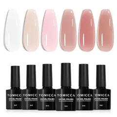 6色カラージェル ジェルネイルセット 8ml ジェルネイル透明感あるピンク UV/LEDニーズに対応 TOMICCA 初心者やネイルアートのサムネイル