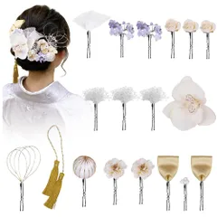 髪飾り 造花 ヘアピン Uピン 水引 リボン ムクゲ 和服 胡蝶蘭 かすみ草 フリンジ 和装小物 髪留め 成人式 和風 和装 振袖 浴衣 着物 人気 FASELE 卒業式 結婚式 七五三 パーティー 謝恩会 お正月 花火大会 花 ドライフラワー ヘアアクセサリ