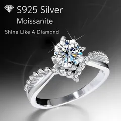 925シルバー モアサナイト オープンリング  ■1581