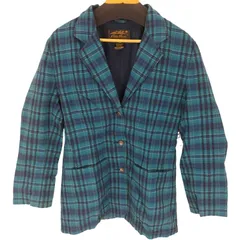 エディーバウアー Eddie Bauer 黒タグ チェック柄テーラードジャケット レディース  M/Mのサムネイル
