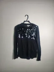 H&M ブラック スパンコール トップス XS