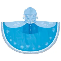 アナと雪の女王 キッズレインポンチョ 90cm 合羽 雨具 フード付き エルサ 女の子 子供 子ども キッズ ディズニー キャラクター スケーター