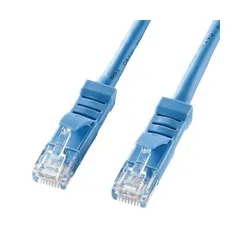 (まとめ)サンワサプライ L型カテゴリ5eより線LANケーブル KB-T5YL-01LB〔×5セット〕