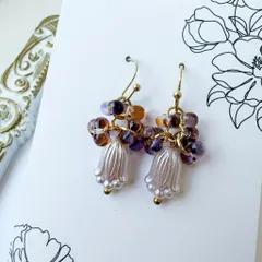 チェコビーズの可愛いピアスD147