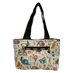 LESPORTSAC(レスポートサック) トートバッグ - ベージュ×マルチ アニマル柄/リバーシブル