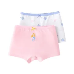 【新品】 [OWIEOW] 女の子 パンツ 子供用 ボクサーパンツ 綿 通気 柔らかい 無蛍光 可愛い 人魚姫 女児 ショーツ 2枚セット下着 キッズ ジュニア ショーツ 短パン 子供 幼稚園 小学生 保育園 110 120 130 140 150 160(A