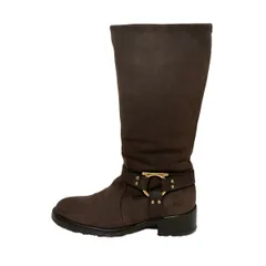 FERRAGAMO/SalvatoreFerragamo(サルバトーレフェラガモ) ロングブーツ 4C - ダークブラウン ガンチーニ