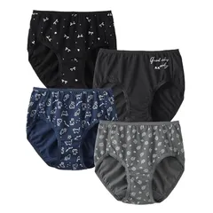 【新品】 [ニッセン] ショーツ 365日使える綿１００％サニタリーショーツ４枚組 生理 ジュニア 子供 女児 中学生 小学生 モノトーン4枚組 150