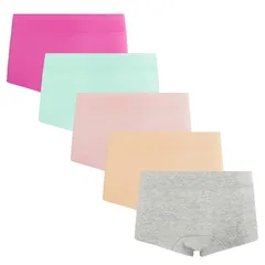 【新品】 [INNERSY] ショーツ 女の子 ボクサーパンツ 下着 女児 パンツ 綿 ジュニア ボクサー インナーパンツ ガールズ 5枚セット 小学生 中学生 高校生 150-165（165，マルチカラー）