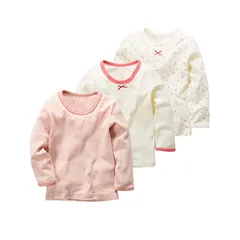 【新品】 [Aduni] インナーシャツ 肌着 キッズ 子供 女の子 長袖シャツ 綿100% 幼稚園 小学生 3枚組 95cm