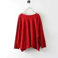 美品 ヴェリテクール Veritecoeur ST-121 T-LINE KNIT PULLOVER Tライン ニット プルオーバー F｜レッド セーター【2400014866834】のサムネイル