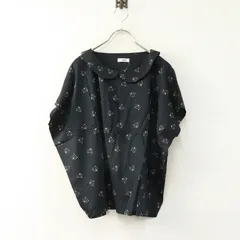 マーブルシュッド marble SUD ベアフェイス プリント ブラウス ｜ブラック フレンチスリーブ カットソー【2400014868920】のサムネイル