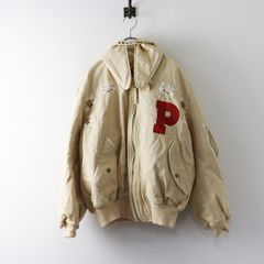 ピンクハウス PINK HOUSE ネームワッペン使い フードMA-1 ブルゾン＼ベージュ ジップ ジャケット ミリタリー【2400014865554】