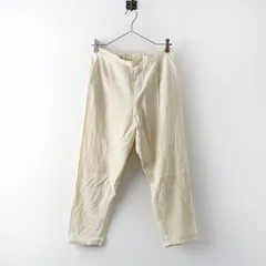 エヴァムエヴァ evam eva コットンタックパンツ 2 ライトベージュ┃半端丈【2400014861266】