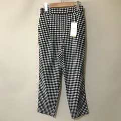 E188　新品　LEPSIM　リプシム　ハタラク　7DAYS　テーパードパンツ　ブラック　チェック柄　S