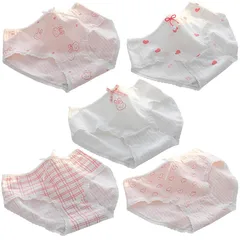 【新品】 [EXGOX] ショーツ レディース ピンク 綿 パンツ 下着 柔らか パンティ 吸汗 通気 伸縮性 柔らか女性 可愛い 蒸れない 締め付けない 5枚セット(L)