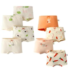 【新品】 [Hapipana] 女の子 ボクサーショーツ 8点セット 女児 キッズ ショーツ 下着 綿 レース 通気 パンツ 子供服 短パン ガールズ ジュニア 幼児 小学生 弾力性 ライクラ 100 110 120 130 140 150 (林檎・猫・兎・カ