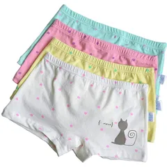 【新品】 [InSomila] [インソミラ] 下着 キッズ 女の子 パンツ ボクサーパンツ 花柄 リボン 蝶結び ショーツ 女児 蝶結び リ オールシーズン ガールズ 子供 保育園 幼稚園 小学生 インナー キッズ ふわふわ 着心地がいい 4枚 セット (ネ