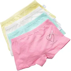 【新品】 [InSomila] [インソミラ] 下着 キッズ 女の子 パンツ ボクサーパンツ 花柄 リボン 蝶結び ショーツ 女児 蝶結び リ オールシーズン ガールズ 子供 保育園 幼稚園 小学生 インナー キッズ ふわふわ 着心地がいい 4枚 セット (ハ