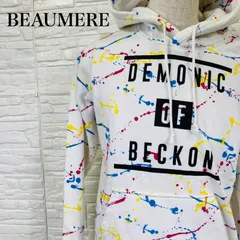 BEAUMERE ボーメール パーカー 柄あり フード ホワイト L 0318Kのサムネイル
