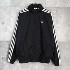 SALE価格【3/22(日)23:59までの限定割引中】アディダス ロゴ トラックジャケット ナイロンジャケット ブラック