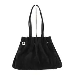 サルバトーレ フェラガモ ガンチーニ スエードレザー ハンドバッグ 巾着バッグ 肩掛け ブラック レディース