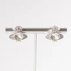 ヴィヴィアンウエストウッド Ariella アリエラ ハートオーブ ラインストーン ピアス シルバー