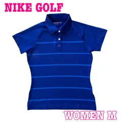 NIKE GOLF ナイキゴルフ 半袖 ロゴ刺繍 ボーダー柄 DRI-FIT ストレッチ ポロシャツ M