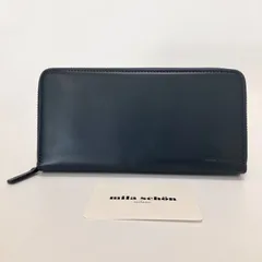 G812 未使用 Mila schon ミラショーン 財布  長財布  ネイビー メンズ  レディース 本革 レザー 牛革 ラウンドファスナー おしゃれ お洒落のサムネイル