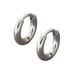 【シルバー×6mm】[Cream dot. クリームドット公式] ステンレス製 金属アレルギー対応 つけっぱなし キャッチレス 中折れ 開閉式 ワンタッチ フープ 極小 ミニ 6mm メタル 耳たぶフィット フィット  のサムネイル