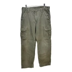 Carhartt カーハート ダック カーゴワークパンツ オリーブ(メンズ W35 L29相当)中古 古着 X5517