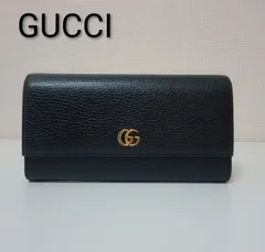AQS33 グッチ 極美品 マーモント フラップ長財布 ゴールド金具