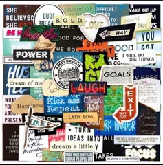 【50枚セット】ヴィンテージ風 ステッカー シール お洒落 英語 ロゴ 海外