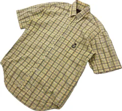 90s ☆ CHAPS RALPH LAUREN ☆ イエロー 半袖 ボタンダウン チェック シャツ M 春夏 アメカジ 古着 チャップス ラルフローレン ■AD291