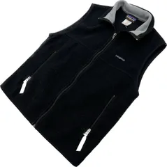 patagonia ☆ 秋冬 定番 名作 シンチラ フリース ベスト メンズ S ブラック グレー 登山 アウトドア ハイキング 人気 パタゴニア■AF252
