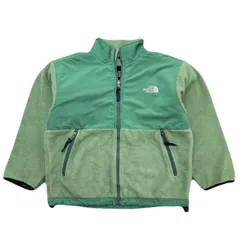 ノースフェイス デナリ フリースジャケット キッズ 子供用 M 150相当 ライトグリーン シンプル 防寒アウター ●ab401