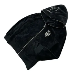 TOMMY トミー ヒルフィガー ブラック ベロア ジャケット パーカー M メンズ 秋冬 アメカジ ストリート ヒップホップ 定番 古着■B398