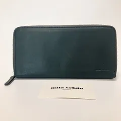 G821 未使用 Mila schon ミラショーン 財布  長財布  グリーン 緑 メンズ  レディース 本革 レザー 牛革 ラウンドファスナー おしゃれ お洒落のサムネイル