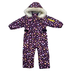 CCL TEAM 子供用 スキーウェア つなぎ ツナギ セット オールインワン 雪遊びに ピンク系 女の子用 100cmサイズ ●AB415